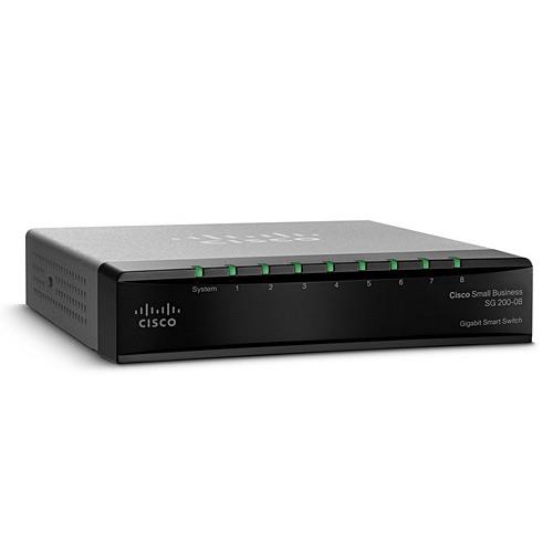 8-Port 10/100/1000 Gigabit Ethernet Switch Cisco SG200-0831439main_1